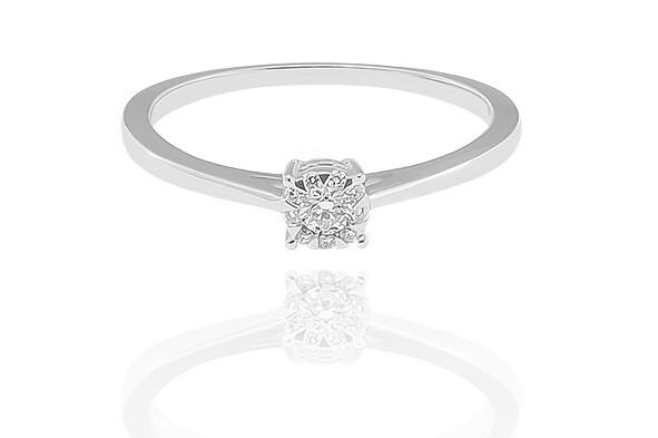 Fehér arany gyémánt gyűrű